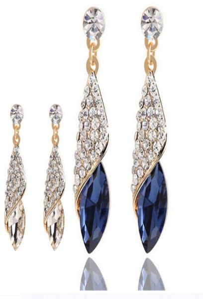 

4 colors girls vintage fashion acrylic tassel earrings women crystal water drop earrings jewelry wedding pierced dangle earring bj2677543, Red;brown