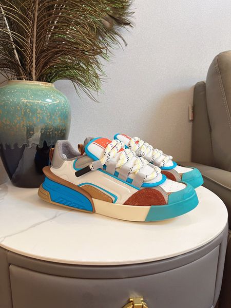 

designer trainer sneaker virgil casual shoes calfskin leather black white green red blue leather overlays platform outdoor walking low