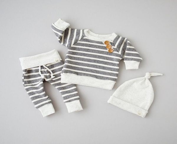 

newborn baby boys clothing set cotton toddler outfit kids fall boutique clothes infant sleepwear pajamas1085217, White