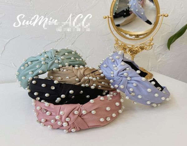 

ins pearl girls headband fashion bowknot children hair sticks boutique rhinestone girls headband hair accessories for kids head ba2032388, Slivery;white