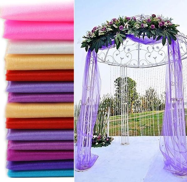 

5 meters long wedding backdrop swag party curtain celebration stage performance background drape chiffon colorful organza wedding 2774728
