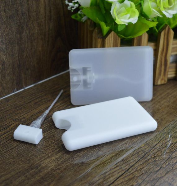 

20ml plastic credit card shape pocket size flat spray bottle for perfume women cosmetic disposable atomizer cap pot8678859