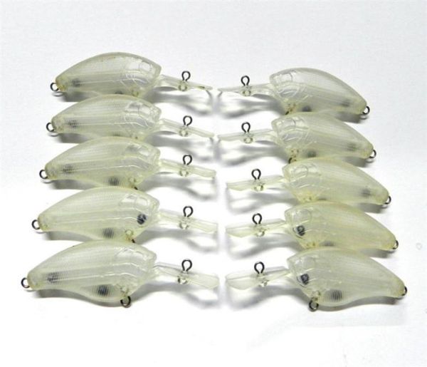 

50pcs unpainted fishing lure 9cm 10g square bill blank lures medium diving crankbaits plastic baits body with rattles8636444