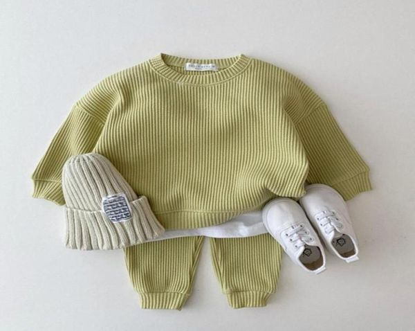 

clothing sets children039s autumn baby and toddler suit casual longsleeved sweater sports sweat pants twopiece kids8054976, White