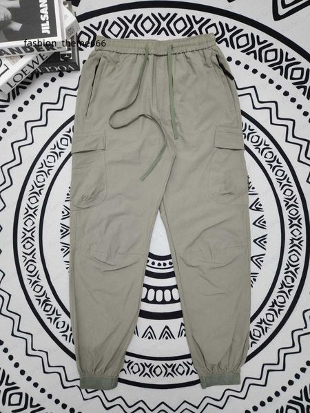 

solid color pants konng gonng multi big pocket overalls trousers spring and summer new fashion brand retro men's jogging leggings mens, Black