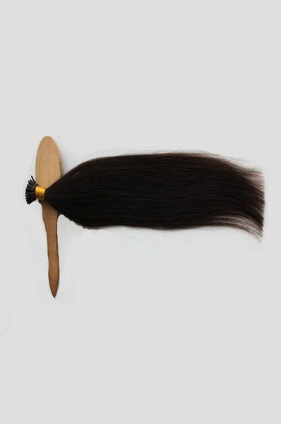 

i tip hair extensions human hair real brazilian hair keratin pre bonded cold fusion natural color 10gs 100g3347564, Black