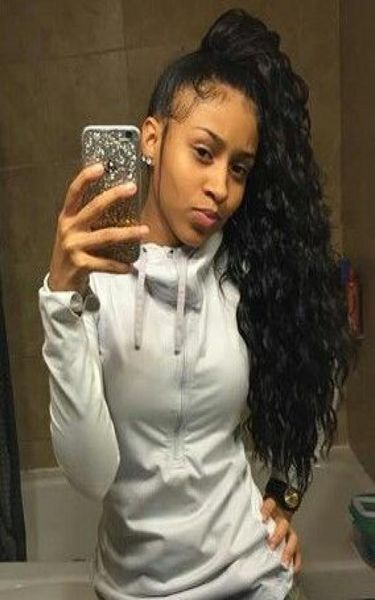 

8a kinky curly ponytail human hair extensions diva natural black remy human hair clip in ponytails 120gram off black color drawstr6064114