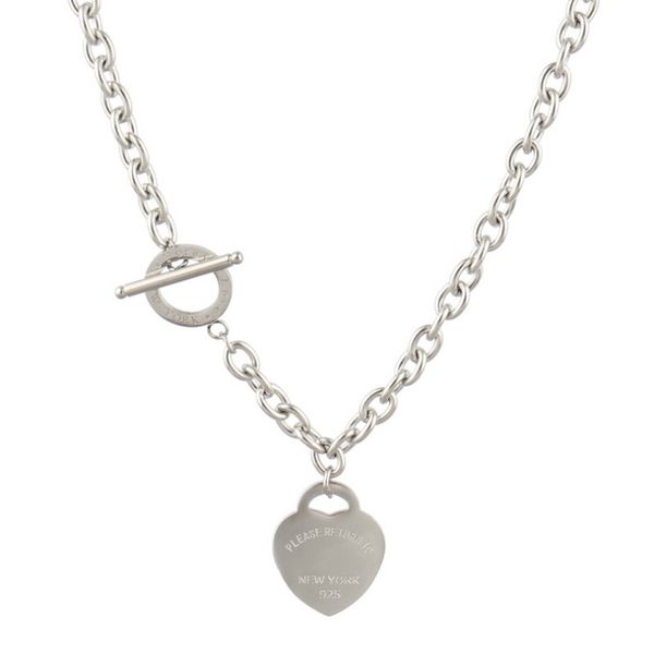 

luxury clover necklace mens designer women hip hop jewelry rope chain love pendant necklaces heart pendants designers stainless steel jewelr, Silver