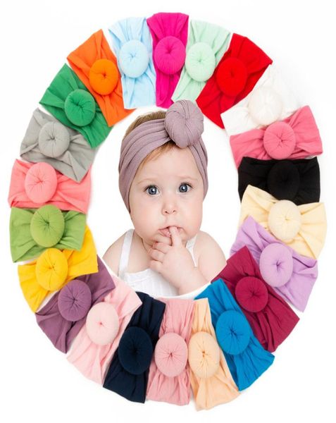 

cute kids knot ball hair band solid color elastic baby headbands boys girls toddlers hairbands nylon head wrap for children 07yea6300452, Slivery;white