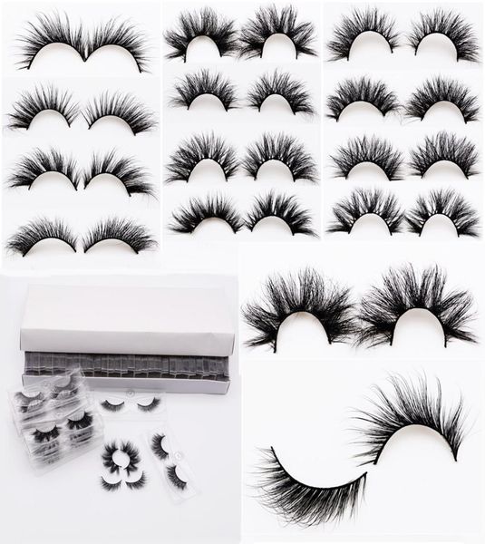 

100 real 3d mink hair lashes whole bevel style false eyelashes natural cross thick dramatic long fluffy eyelash extension vol8841256