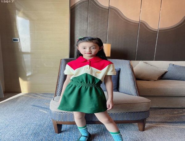 

baby girls dress 2021 summer 100 cotton polo dresses kids girl short sleeved dress children clothes 2842858, Red;yellow