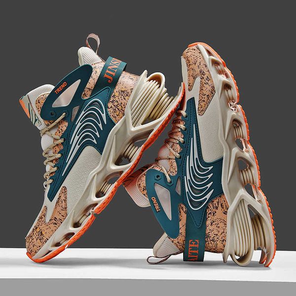 

men's casual running shoes fashion sneakers breathable high blade sole trainers