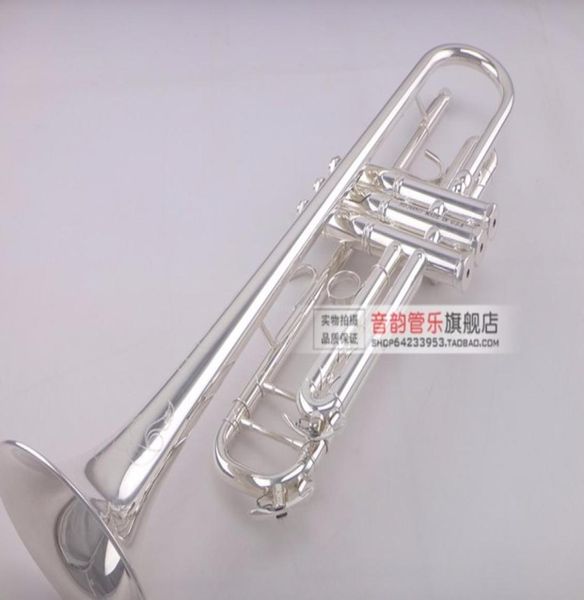 

new bach lt180s90 professional trumpet bb type trompeta brass instruments silver plated exquisite hand carved b flat trombeta5943145