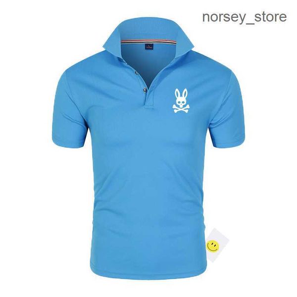 

summer new golf fashion ghost rabbit print men's polo shirt short sleeve psycho bunny t-shirt cortez ac73, White;black