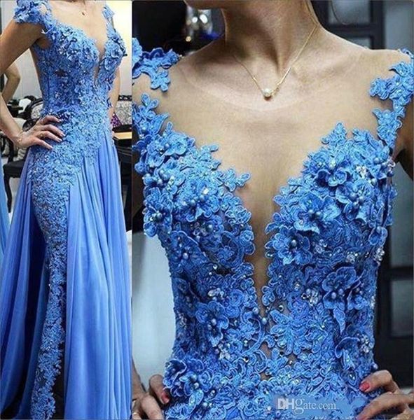 

skirt blue applique pearls plus size sequins dress evening wear cap sleeve sheer jewel neck prom gown lon zuhair murad evening dre1338834, Black;red