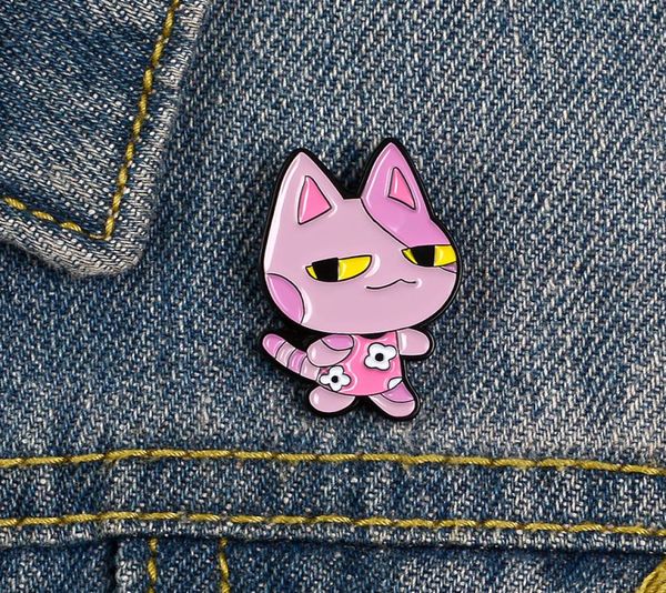 

adorable bob enamel pins cartoon pink cat kitty japan game animal jewelry custom brooches lapel pins for kids friends gifts4075153, Blue