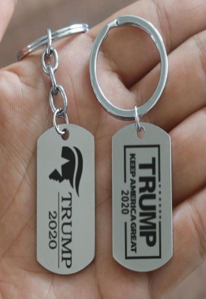 

6 style trump 2020 keychains pendant president election stainless steel keyring keep make america great key chain fashion jewelry 5042920, Red;brown