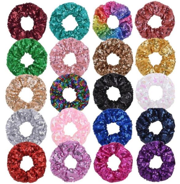 

mermaid reversible sequin baby girl headband princess hair tie elastic scrunchie ponytail kids hair accessories a2874125908, Slivery;white