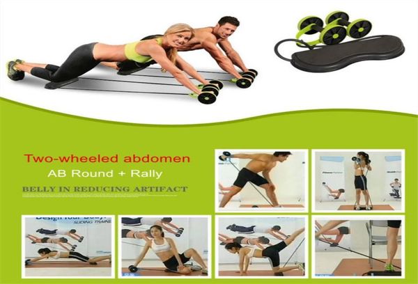

new muscle exercise equipment home fitness equipment double wheel abdominal power wheel ab roller gym roller trainer training5470634