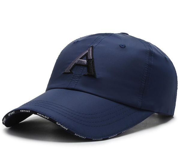 

quickdrying sports hat men 2021 letter a outdoor peaked caps ladies sunscreen baseball cap women6181354, Black;white