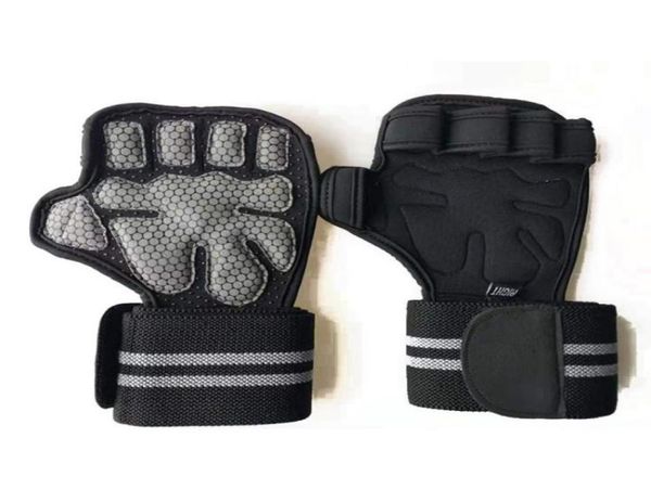 

sports gloves 1 pair of weight training fitness grip palm protection3095346, Black