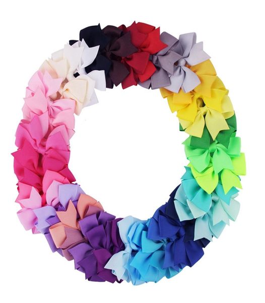

kids colorful bow barrettes cute designer hair accessories baby candy color bow hair clips barrettes for party festival decoration6507576, Slivery;white