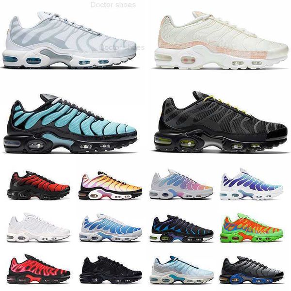 

2021 arrival tn plus running shoes for mens tns big size us 12 triple white black purple sherbert pink snakeskin green blue men women sports