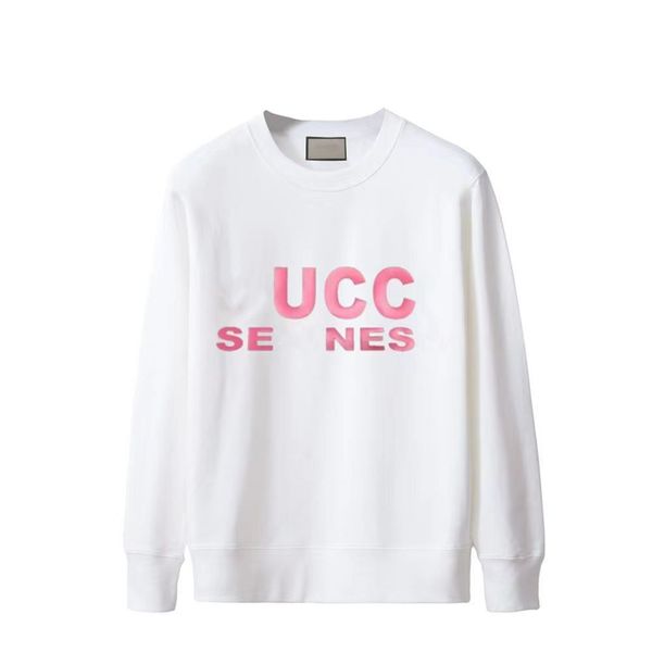 

23 mens sweatshirts designer sweaters mens hoodies pure cotton casual and versatile loose fitting new letter printed lovers' clothing, Black