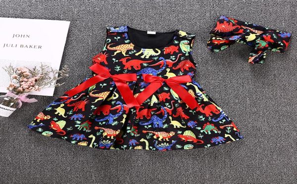 

baby kids girls black princess tutu dress dinosaur animal vestidos tulle red bowknot ribbon sleeveless dresses summer sundress bou9356664, Red;yellow