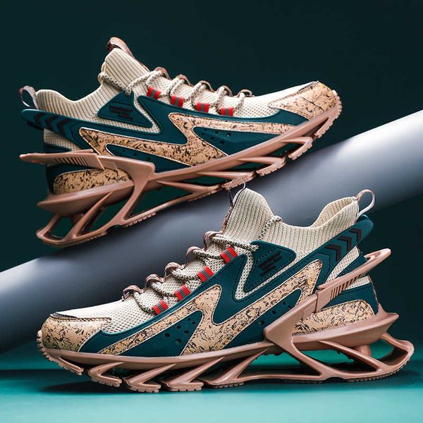 

mens fashion sneakers blade sole breathable mesh trainers high casual running shoes