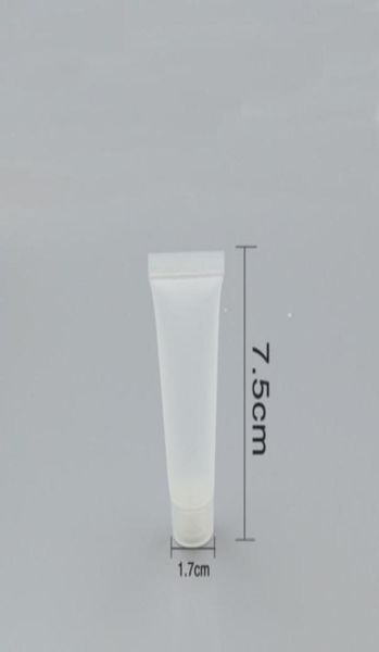 

100pcs new empty clear frosted cosmetic soft tube make up container squeeze tube pe tube with lid printable custom logo2077740