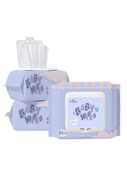 

80 sheets baby child wet tissue boxes portable wipes box plastic baby butt wipe storage case holder6627225