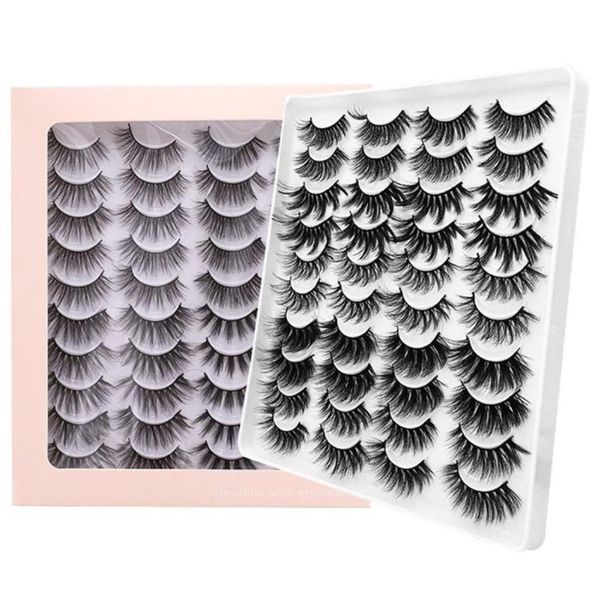 

false eyelashes skonhed 20 pairs fake lashes multilayer bushy dramatic natural fluffy 3d faux mink eye extension5526516