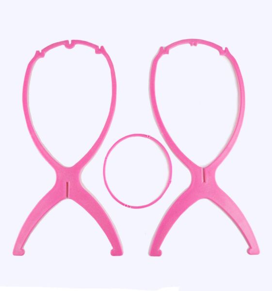 

wig stand factory direct plastic foldable whole01234569101912, White