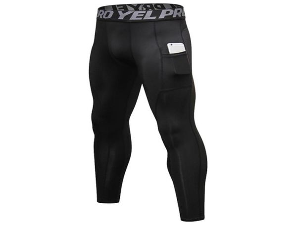 

man compression pants pocket running pants men training fitness sports leggings gym jogging pants male sportswear yoga bottoms5616090, White;black