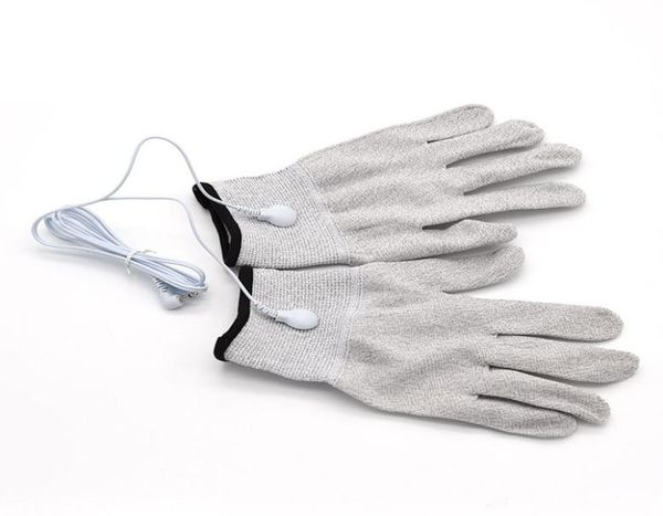 

electrical shock silver fiber therapy electrode gloves electro shock glove electric conductive gloves products include cable2338888