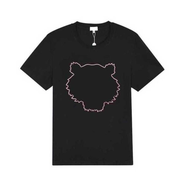 

womens designer t shirt kenzo mens tshirt summer streetwear short sleeve tiger head embroidery with letters printing loose tees tren 3y8t, White