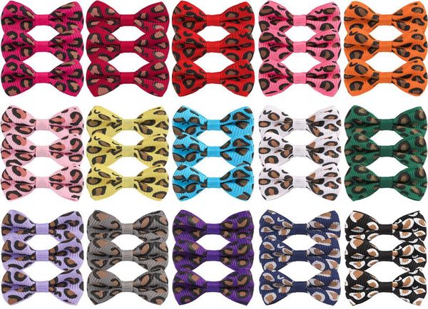 

15 inch baby girl hair accessory boy bow tie leopard diy band kid mini headband without clip knot silk boutique korean retro acce3854050, Slivery;white