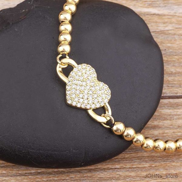 

pendant fashion design heart-shaped crystal bracelet women's handmade bead adjustable charm jewelry romantic gift r230703, Silver