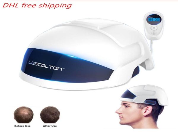

dhl fast laser hair regrowth men women hair growth cap helmet laser treatment anti hair loss device9752279, Black