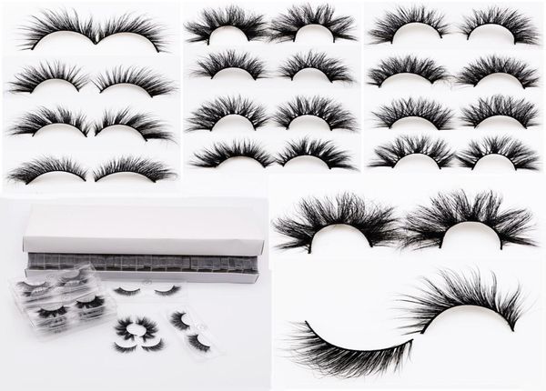 

100 real 3d mink hair lashes whole bevel style false eyelashes natural cross thick dramatic long fluffy eyelash extension vol4462318