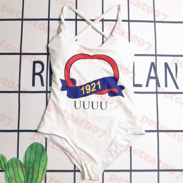 

designer white swimwear womens one piece swimsuit letter print bikini sling bathing suit