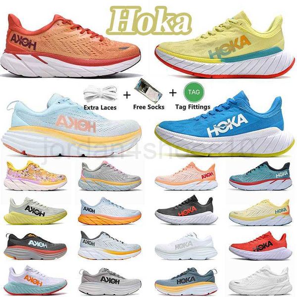 

hoka one bondi 8 running shoe carbon x2 clifton 8 training sneakers accepted lifestyle shock absorption highway designer hokas women men