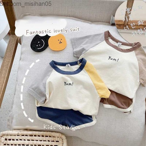 

clothing sets clothing sets children's cotton baby sets letter print casual sports boy t-shirt shorts clothing sets toddler leisure sho, White