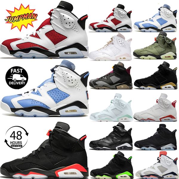 

jumpman 6 6s mens basketball shoes midnight navy georgetown maroon british khaki black infrared unc white red oreo electric green carmine ch