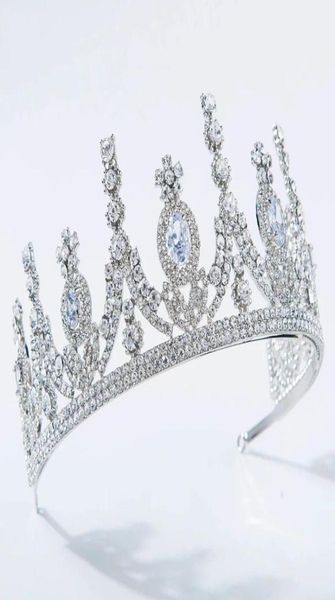 

2019 bling tiaras crowns wedding hair jewelry crystal whole fashion girls evening prom party dresses accessories headpie5539970, Silver