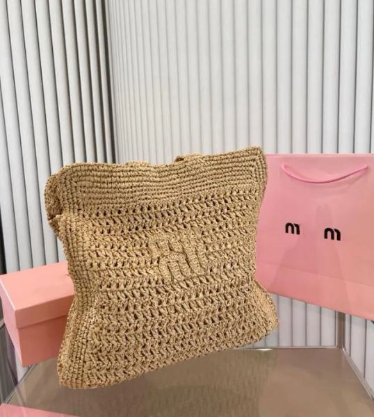 

2023 new fashion summer straw bag for women woven handmade handbag large capacity lady tote vacation beach bag shoulder bag high quality