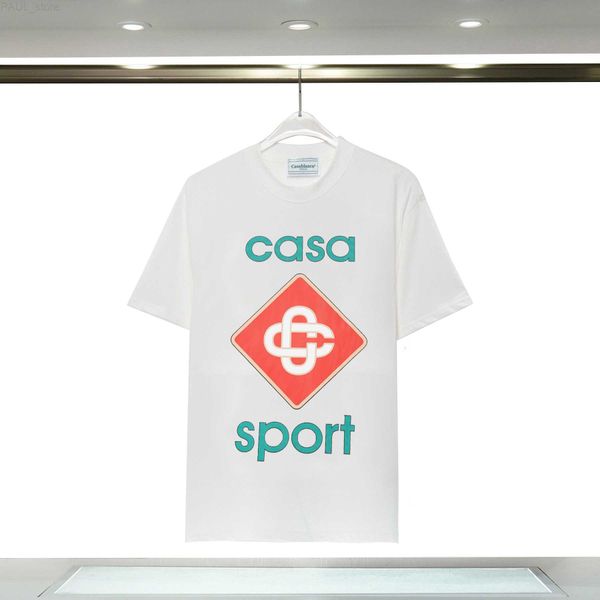 

men's t-shirts casablanc shirt designer t shirts spring summer new style starry castle short sleeve casa men t-shirts tennis club us si, White;black