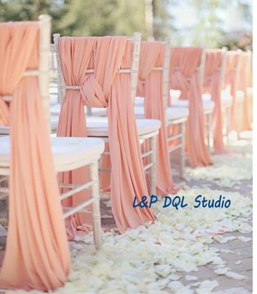 

wedding chair sashes peal pink chiffon chair sashes 2mx05m long wedding accessories wedding suppliers1438126