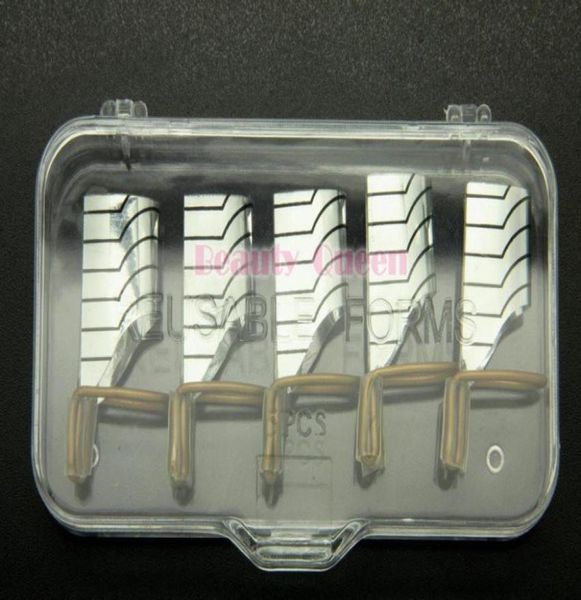 

5pcs reusable nail art forms packing in box for uv gel acrylic french 7257888, Black